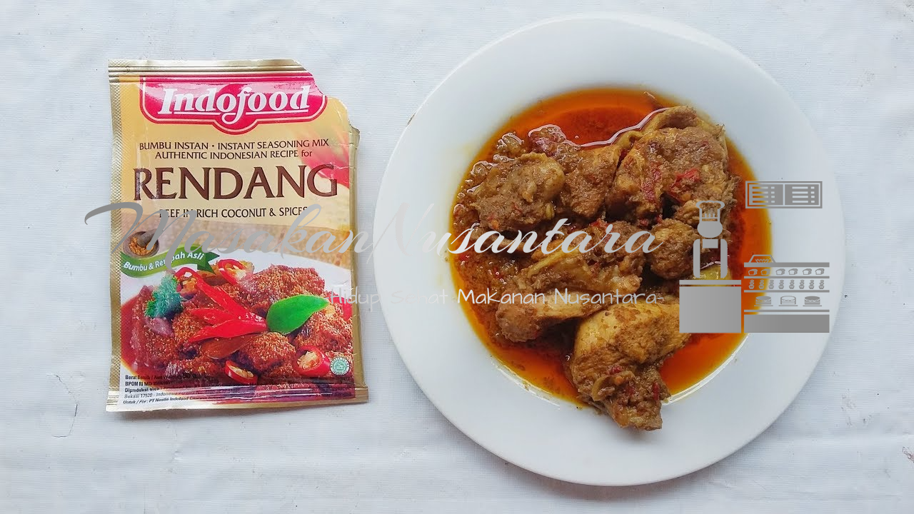 Rendang Ayam Sederhana Menggunakan Bumbu Instan