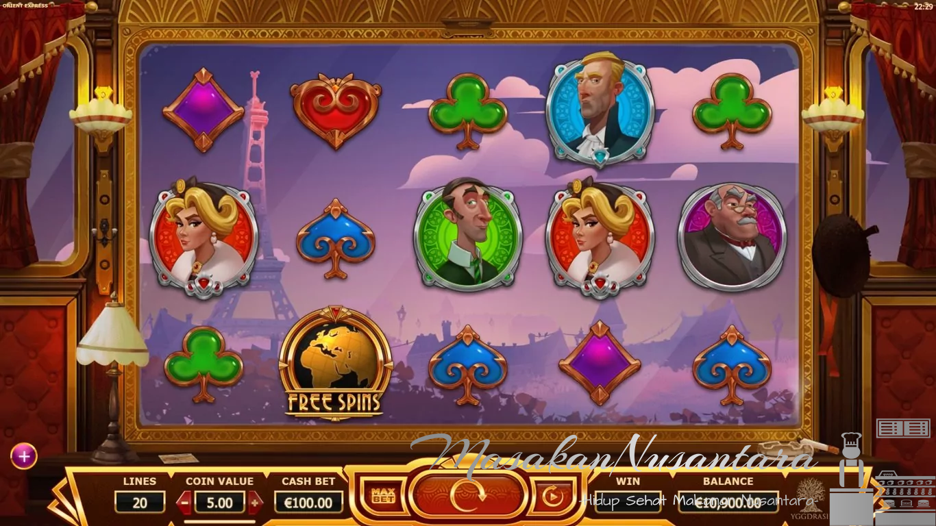 Orient Express Slot Online Gacor: Petualangan Mewah Dengan 20 Jalur Aktif