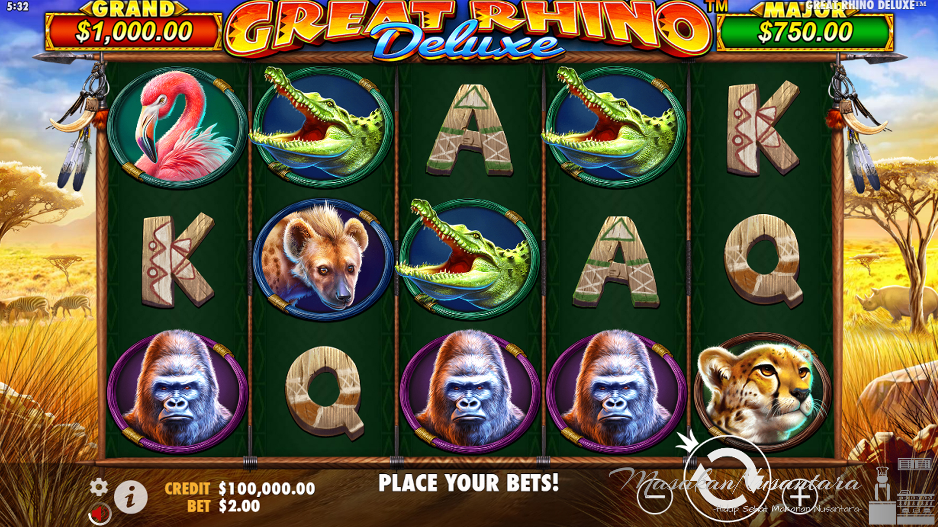 Taklukkan Savana di Slot Great Rhino Deluxe: Jackpot Menanti